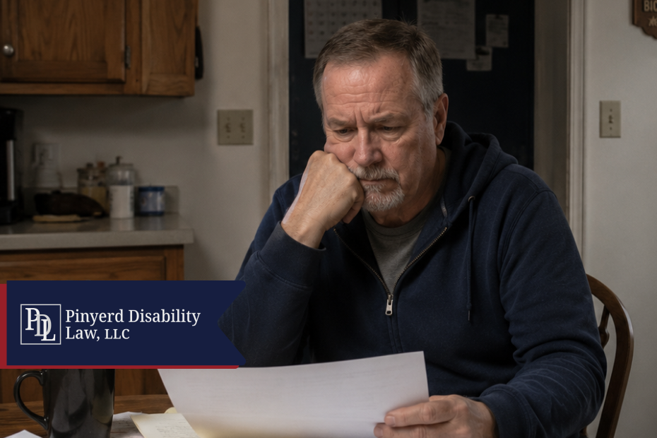 Man resting his chin on his fist while reading a document