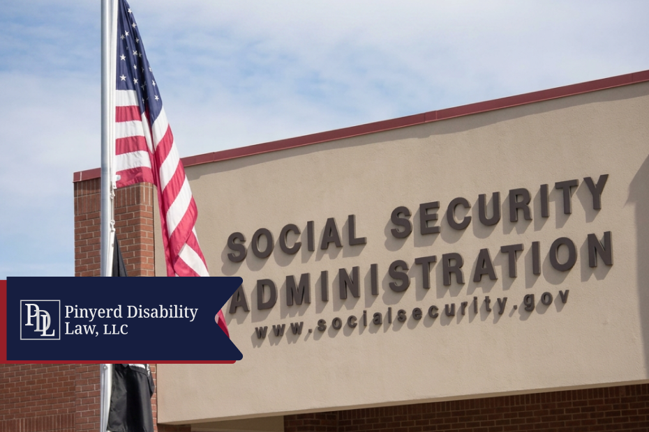 Social Security Administration building with an American flag